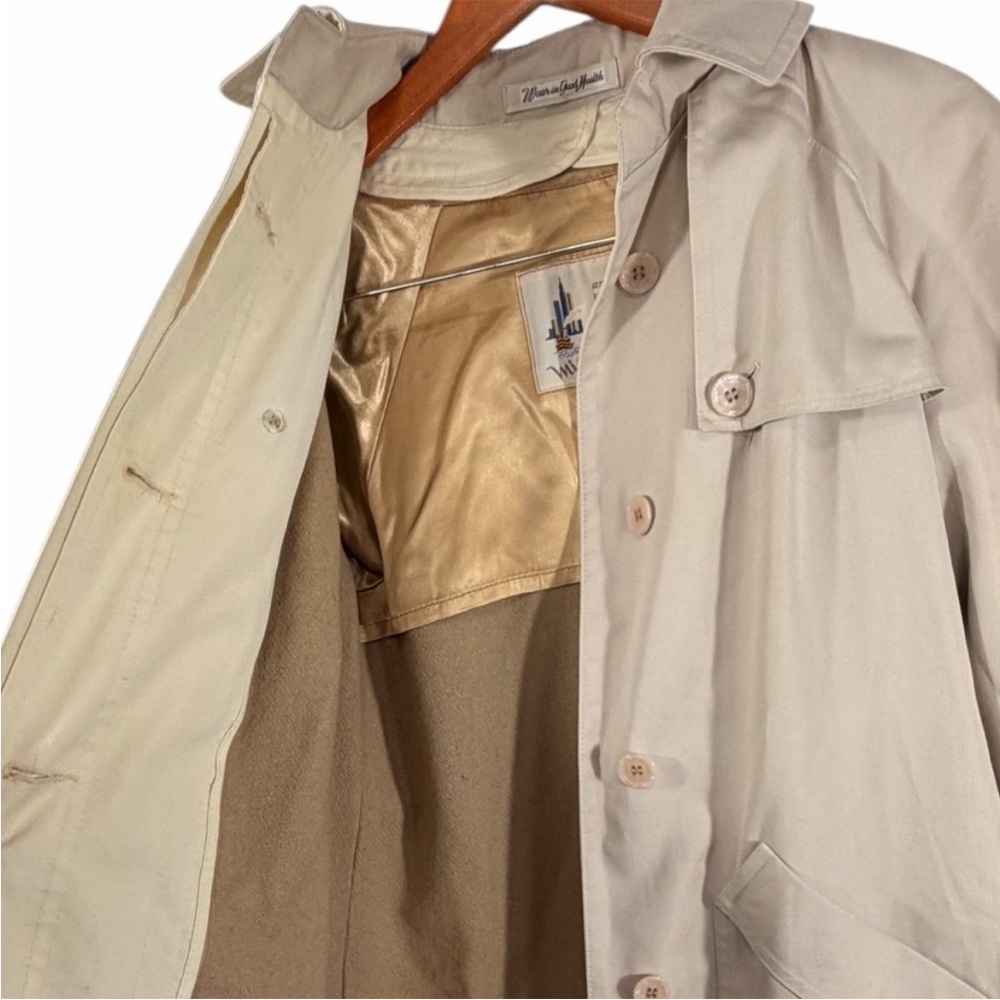 Misty Harbor Any Weather Trench Coat Women Size 4 With Wool Liner Beige - Picture 3 of 10